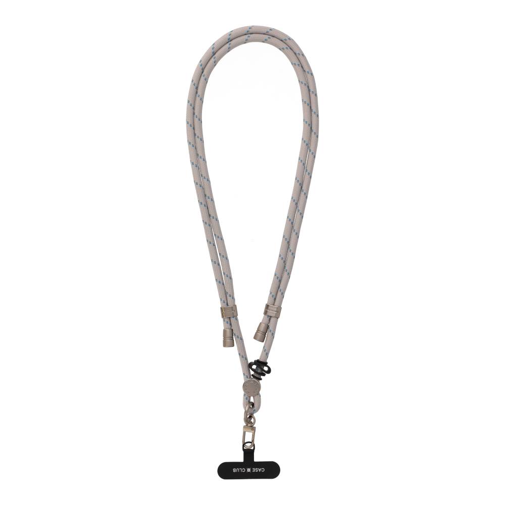 cloudy grey rope crossbody strap
